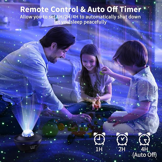 itayak Northern Lights Projector, Aurora Star Galaxy Projector Night Light for Bedroom/Ceiling/Party with Bluetooth Speaker, Soothing Mood Northern Light Lamp for Kids, Adults, Gift Idea