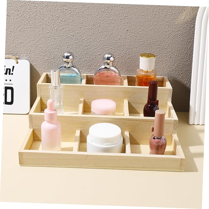 PartyKindom Retro Style Wooden Jewelry Organizer Cosmetics Vanity Organizer for Husband Birthday Treasure Box Jewelry Boxes for Women