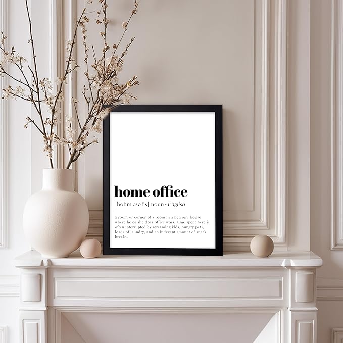 Poster Master Typography Poster - Retro Dictionary Print - Home Office Definition, Book Page, Funny - Gift for Colleague, Friend - Wall Decor for Home, Workplace, 11x14 Black Framed