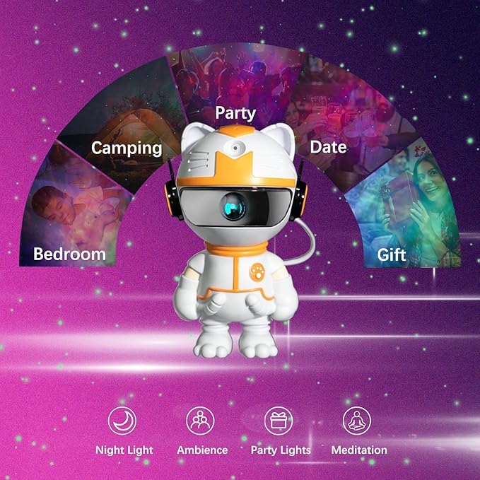 Start Projector-8 Colors Northern Light,Starry Nebula Ceiling LED Lamp, Robot Astronaut Galaxy Projetor with Remote,Galaxy Projector for Kids Room Decor Aesthetic,Star Projector for Bedroom