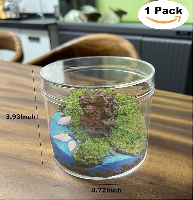 KissYou Acrylic Box with Lid Round Clear Storage Box Organizer Container Acrylic Circle Display Case Graduation Wedding Birthday Candy Boxes Party Decoration Cake Stand
