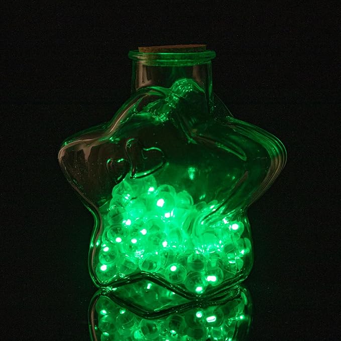 50pcs LED Green Balloon Lights, Round LED Mini Lights for Paper Lantern Balloon Birthday Party Event Indoor Outdoor Wedding Decoration Halloween Christmas Supplies