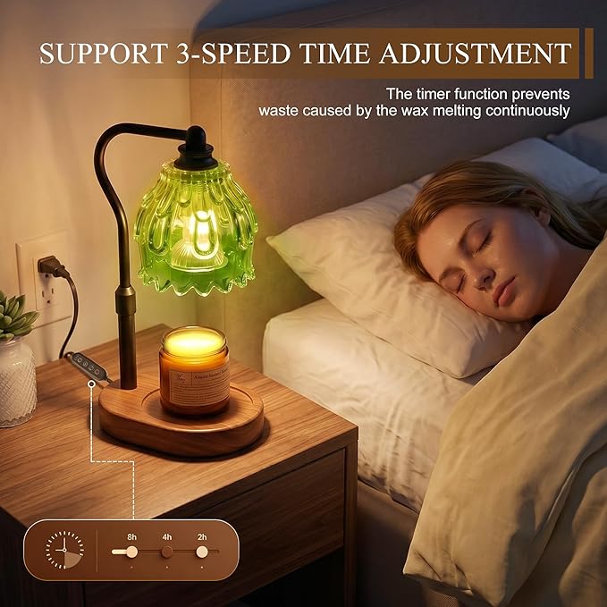 Candle Warmer Lamp with Timer and Wireless Remote Control, Dimmable Candle Warmer for Jar Candles, Height Adjustable Wax Melts Warmer, House Warming Gifts New Home Decor, Gifts for Women Mom