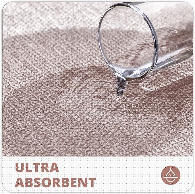 Bath Mat,Ultra Thin Bathroom Rugs,Rubber Bath Mats for Bathroom,No Slip Bath Rugs,Quick Dry,Machine Washable,Low Pile,Absorbent,Shower Outside,Sink,Home Decor Accessories.Beige,1'5"x2'3"(17x27inch)