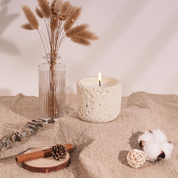 Viyffo 6oz Citronella Candle Outdoor, Small Citronella Candle Indoor, Candles for Home Scented, Non Toxic Soy, Ivory White Ceramic Jar for Patio, Backyard Décor & Camping Gift (12+ Hours Burn)
