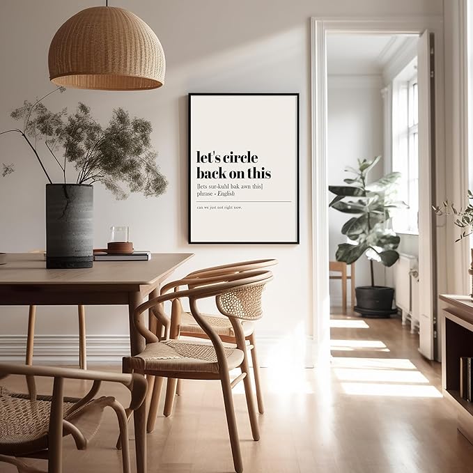Poster Master Typography Poster - Retro Dictionary Print - Let's Circle Back on This Definition, Book Page, Funny - Gift for Colleague, Friend - Wall Decor for Home, Office, 18x24 Unframed Wall Art