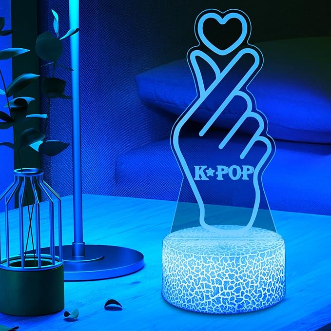 K-pop Decorative Night Light, 16 Color Change Decor with Remote, Kpop Merchandise Gift Perfect as a K-pop Fan Gift or Holiday Present