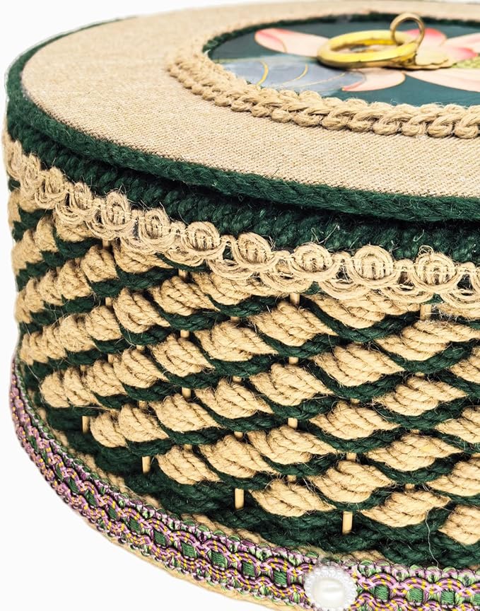 Zenpeace Wicker Basket, Round with Lid，Suitable For Hand-Woven Basket In Bedrooms, Kitchens, Bathrooms and Living Rooms, for Organizing and Decorating Projects, Storage Clothes and Various Items