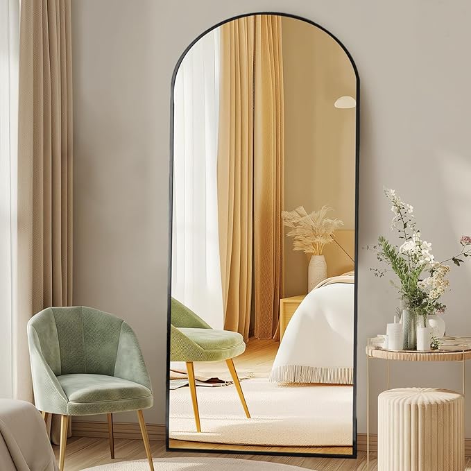 NEWBULIG Full Length Mirror, Full Body Floor Mirror with Aluminum Alloy Thin Frame, Wall or Standing Mirror for Bedroom, Living Room, Dressing Room