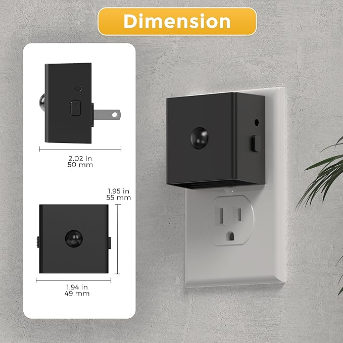 L LOHAS LED Motion Sensor Night Light, [2-Pack] Plug in Night Light with Motion Sensor and Dusk to Dawn Sensor, Brightness Adjustable, 3000K Soft White Nightlight for Bathroom Hallway Kitchen