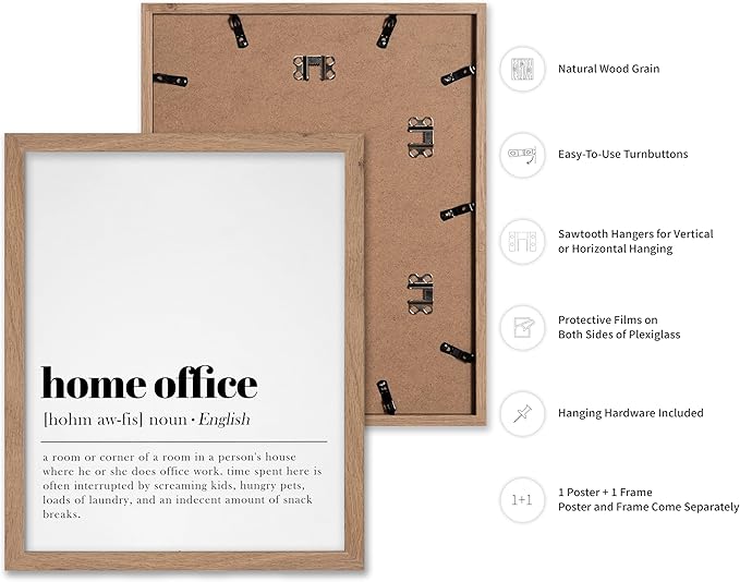 Poster Master Typography Poster - Retro Dictionary Print - Home Office Definition, Book Page, Funny - Gift for Colleague, Friend - Wall Decor for Home, Workplace, 8x10 Beige Framed