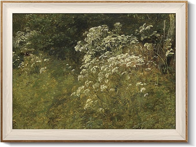 VIYYIEA Framed Wall Art for Living Room, Parsley Canvas Prints, Green Home Decor, Plants Painting Picture, Bathroom Wall Decor Gifts for Friends or Family - 16L x 12W