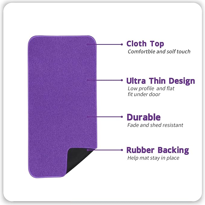 Bosap Bath Mat,Ultra Thin Bathroom Runner Rugs,Large Bath Mats for Bathroom,Quick Dry,Non-Slip,Machine Washable,Low Pile,Bath Rug,Shower Outside,Sink,Home Decor Accessories.Purple,3'x5'(36x60inch)