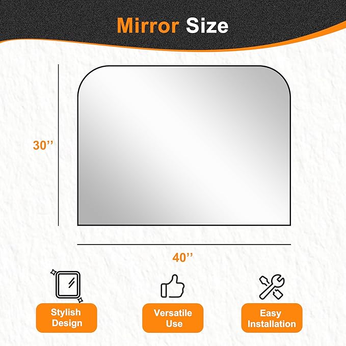 Delma Bathroom Vanity Mirror,30" x 40" Black Metal Framed Wall Mirror for Over Sink, Living Room, Bedroom,Entryway Decor