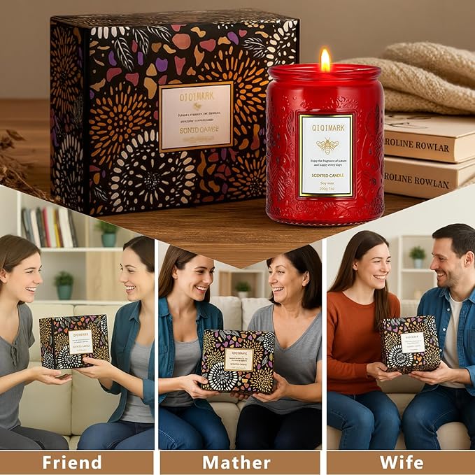 Candles Set - 6PC Scented Candles, Soy Candle, Aromatherapy Candle, Soy Wax Candle, Candle for Home, Women, Birthday, Valentine, Christmas, Anniversary Present