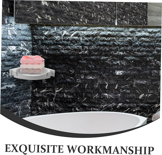 KICHOUSE Plastic Rotating Makeup Organizer Wall-mounted Spice Storage Rack Kitchen Bathroom Storage