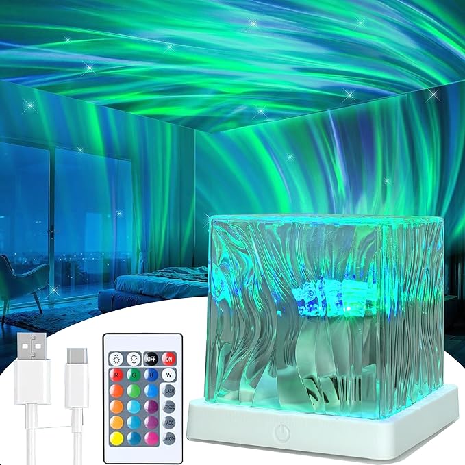 Northern Galaxy Projector with 16-Color Galaxy Sensor Light Strip and Remote Control—The Perfect Choice for Bedrooms/Kids' Rooms | Artistic Decor,Ideal for Teens,Boys,and Girls