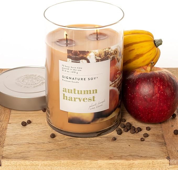 Signature Soy Lidded Autumn Harvest Scented Candle Extra Large Jar