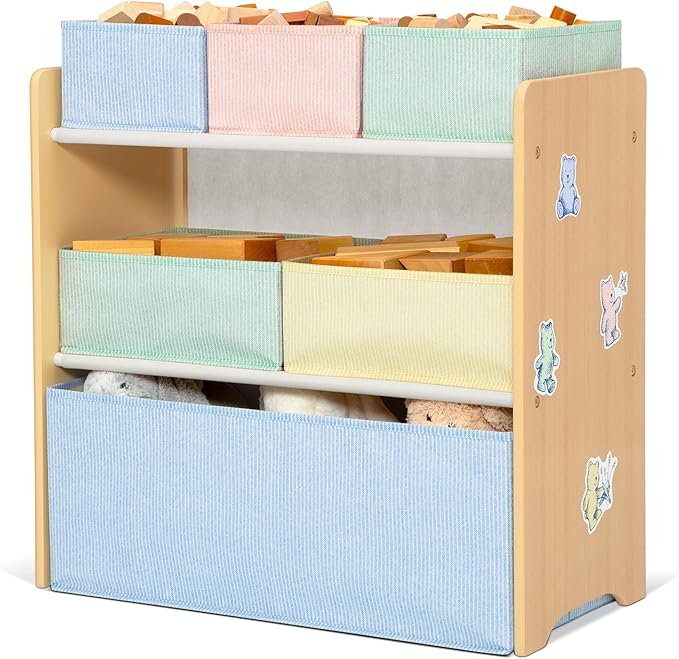 Delta Children - GapKids 6 Bin Toy Organizer - Greenguard Gold Certified, Pastel