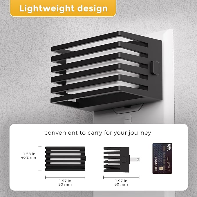 L LOHAS LED Night Lights Plug into Wall, [4-Pack] Modern Plug in Night Light with Dusk-to-Dawn Sensor, Adjustable Brightness, 3000K Soft White for Bedroom Bathroom Hallways Kid's Room