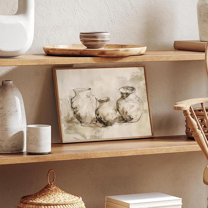 Vintage Rustic Wall Decor: Aesthetic Farmhouse Botanical Painting, Eclectic French Country Wall Collage Kit for Living Room, Dorm Gallery Home Decor, Unframed