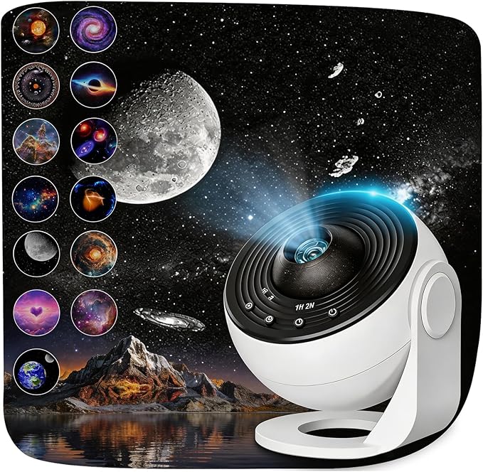 Pro Galaxy Projector, 13 in 1 Planetarium Star Projector for Bedroom Decor, 360° Rotating Nebula Projector Lamp, Timmer Starry Night Light Sleep Projector for Kids,Ceiling,Room Decoration,Gifts