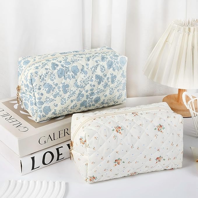 Pencil Case Office College School Storage Bag Pouch Holder Box Organizer Makeup Pouch Cosmetic Bag Aesthetic Cute Pen Case for Girls Boys Kids (F)