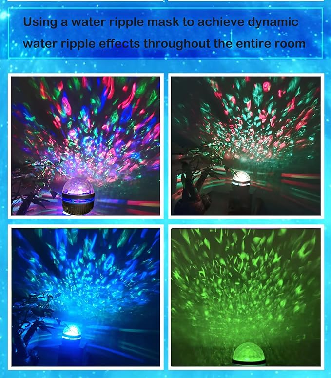 2 in 1 Northern Galaxy Light, Northern Lights and Ocean Wave Projector with Remote CoLntrol, RGB Colorful Night Light for Bedroom Home Decor Gifts (Aurora & Wave)