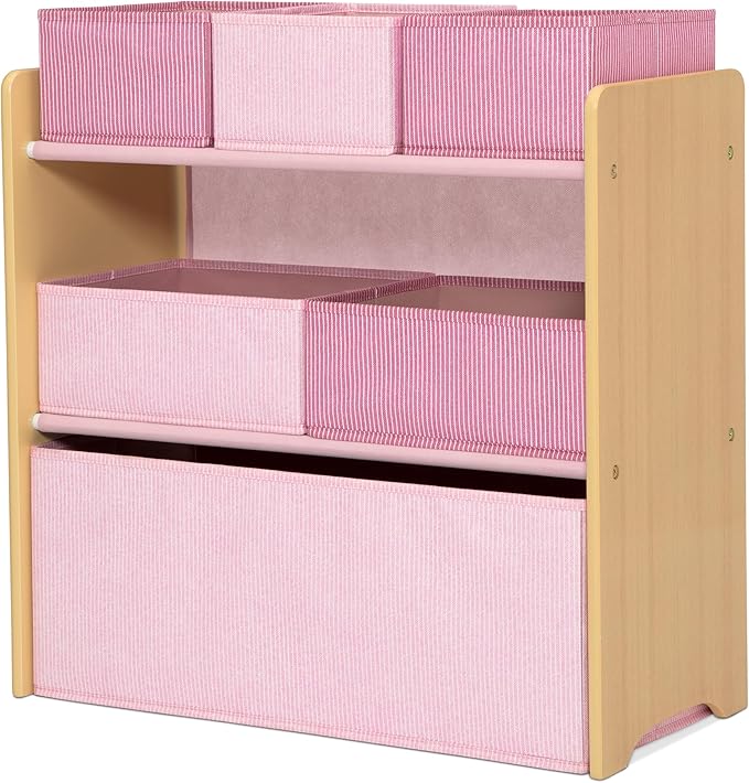 Delta Children - GapKids 6 Bin Toy Organizer - Greenguard Gold Certified, Blush Pink