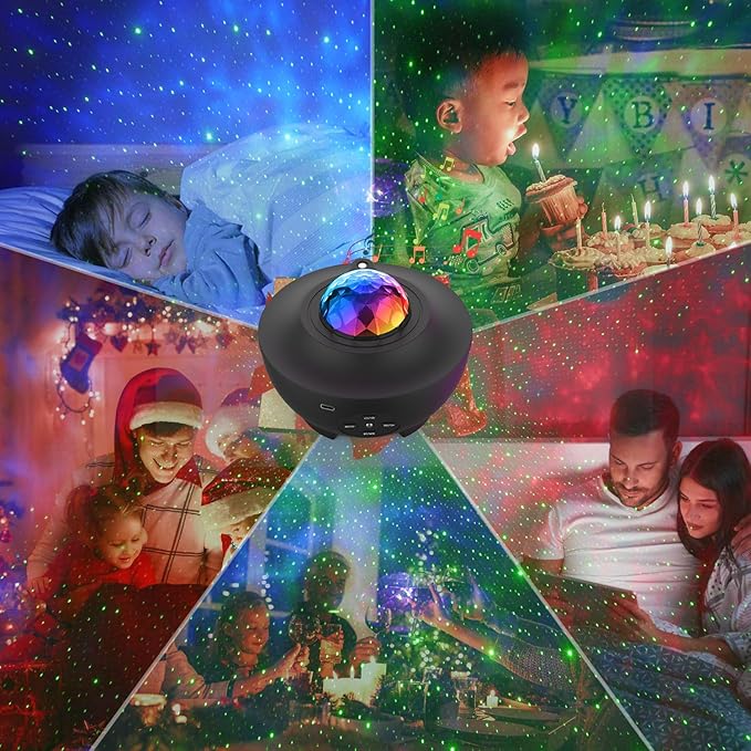 Star Projector,Galaxy Projector for Bedroom,Galaxy Night Light with Timer and Remote,Bluetooth Speaker,White Noise,Star Night Light for Kids Adults,Party,Living Room Decor,Gifts for Kids,Adults