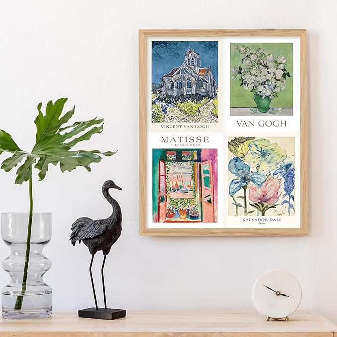 KBKBART 40 Pcs Vintage Wall Collage Kit Maximalist Paintings Art Prints Vintage Famous Artists Aesthetic Prints Cards Photo Wall Decor Aesthetic Collage Dorm Bedroom Decor