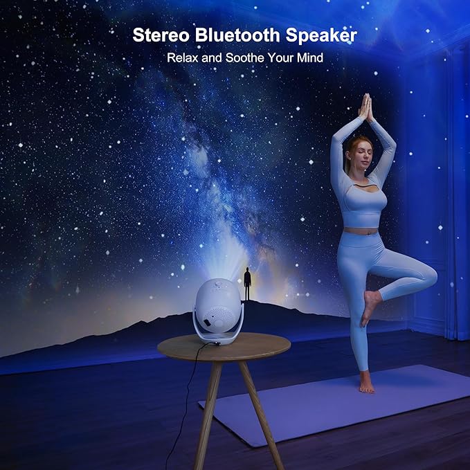 Brizled Galaxy Projector Pro, 4K Glasses-Free 3D Holographic Projector with 90+ Dynamic Themes, Star Light with Stereo Bluetooth Speaker, Remote Nebula Night Light for Room Halloween Christmas Decor