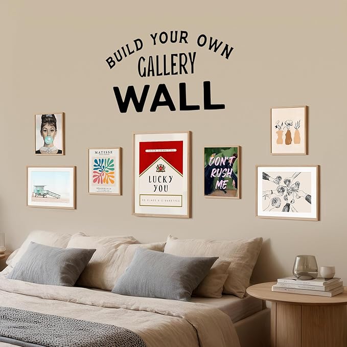 Lucky You Retro Wall Art 11x14 - Vintage Cigarette Design Pop Art Poster - Minimalist 70s Aesthetic Room Decor - Red Gallery Wall Picture - Maximalist Eclectic Home Decor - Living Room Bedroom Dorm