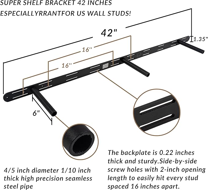 Floating Shelves 48 inch Long 8 "deep Set of 2, Heavy Duty Wood Wall Mounted Shelves for Bathroom Living Room Kitchen,Book Shelves with Thickened Hidden Bracket-White