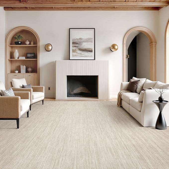 Valenrug Washable Rug 6x9 - Stain Resistant 6x9 Area Rugs for Living Room, Non Slip Backing Rugs for Bedroom, Folable Gradient Printed Machine Washable Area Rug (6'x9', Brown)