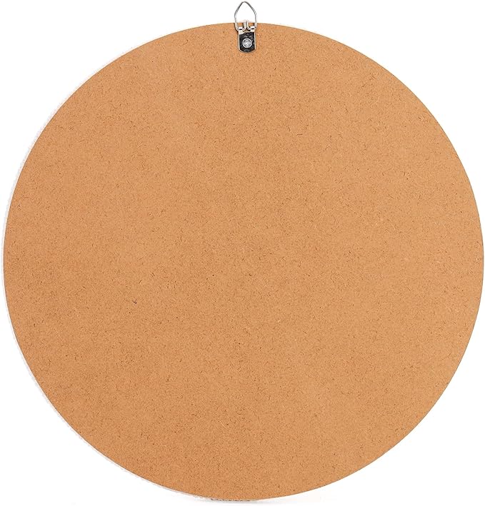 Eorbow Boho Wall Mounted Mirror, 12 Inch Round Wooden Bead Hanging Mirrors, Rustic Decorative Vanity Mirror, Farmhouse Circle Decor Mirrors for Living Room, Bedroom, Bathroom, Nursery