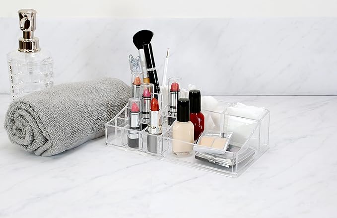 kieragrace Cosmetic Makeup and Jewelry Organizer, 14 Compartments