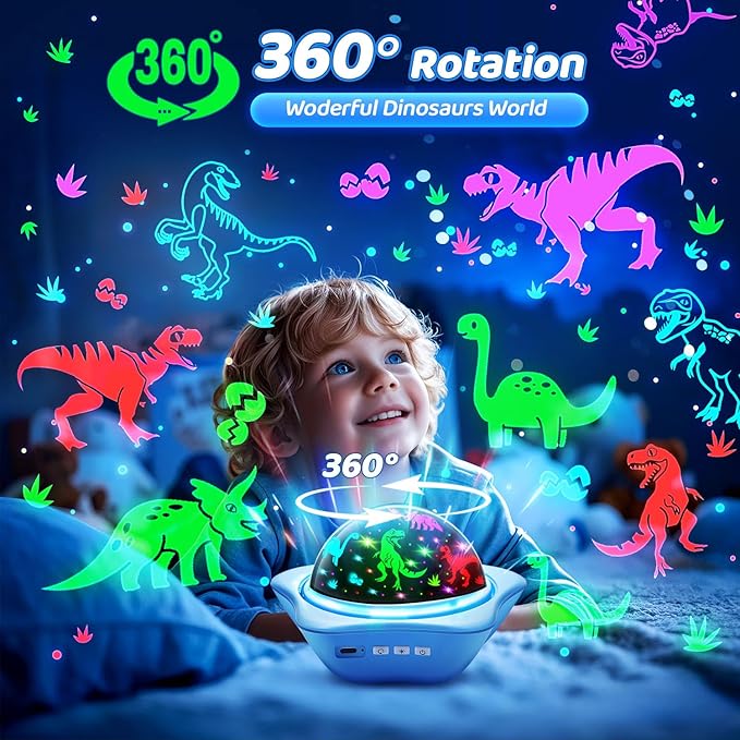 One Fire Night Light for KidsToys, 6 Films+78 Lighting Modes Star Projector,Rechargeable Night Light Projector,360°Rotion Star Lights for Bedroom Decor,Birthday Gifts for Kids Baby Sensory Toys Autism