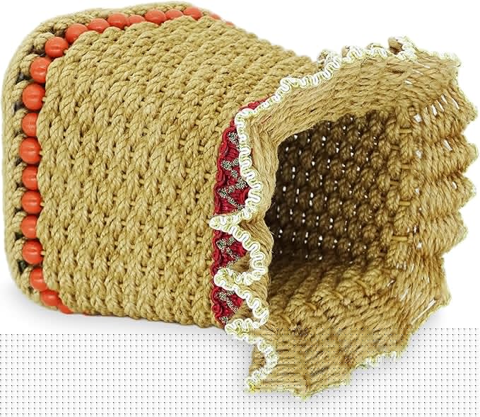 Zenpeace Wicker Basket, Suitable For Hand-Woven Basket In Bedrooms, Kitchens, Bathrooms and Living Rooms, for Organizing and Decorating Projects, Storage Various Items and Keys
