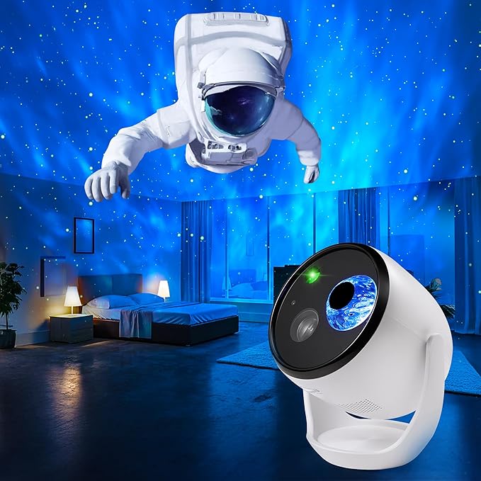 Brizled Galaxy Projector Pro, 4K Glasses-Free 3D Holographic Projector with 90+ Dynamic Themes, Star Light with Stereo Bluetooth Speaker, Remote Nebula Night Light for Room Halloween Christmas Decor