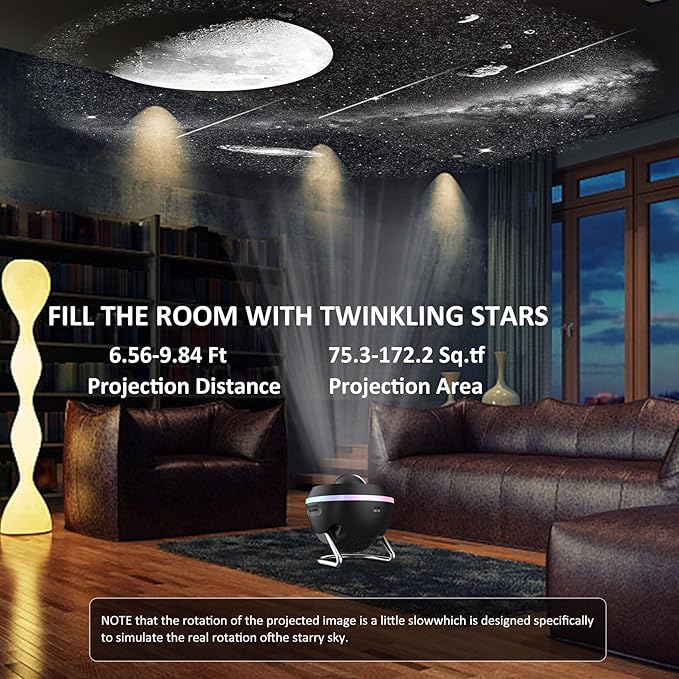 Galaxy Projector Pro for Bedroom, Planetarium Star Projector, Starry Sky Night Light with 13 Film Discs, Solar System Constellation Moon for Kids Bedroom Ceiling Home Living Room Decor Birthday Gifts