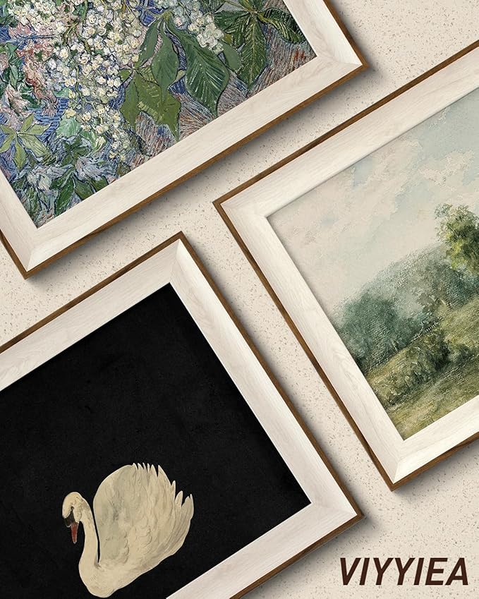 VIYYIEA Framed Wall Art for Living Room, Swan Art Canvas Prints, Vintage Home Decor, Animals Painting Picture, Bathroom Wall Decor Gifts for Friends or Family - 36L x 24W