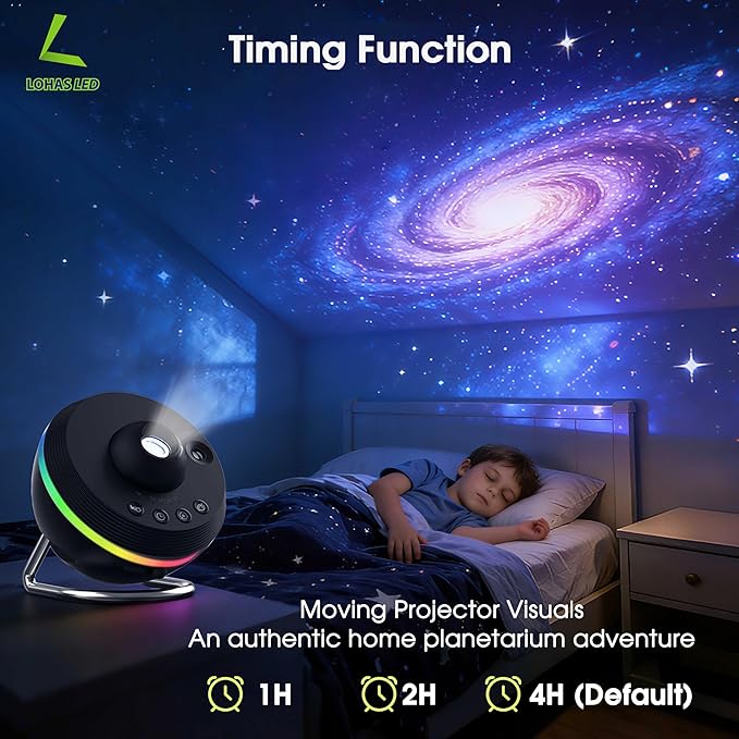 L LOHAS LED Galaxy Projector, Star Projector Planetarium Night Light, 13 in 1 HD Space Night Light Projector with Light Strip Meteor for Kids Bedroom Birthday Christmas Gift