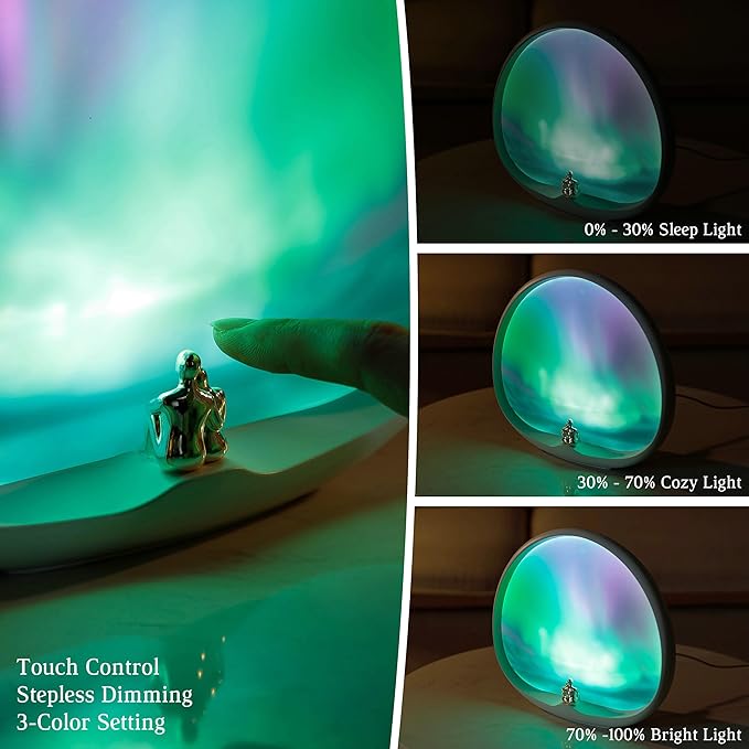 mamre Aurora Light Gift Dimmable Night Lamp for Wedding Anniversary Valentine's Day Birthday Christmas