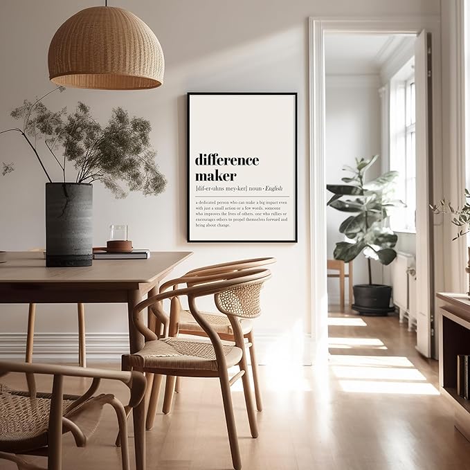 Poster Master Typography Poster - Dictionary Print - Definition of Difference Maker, Book Page - Gift for Teacher, Mentor, Friend - Wall Decor for Home, Classroom, Office, 24x32 Unframed Wall Art