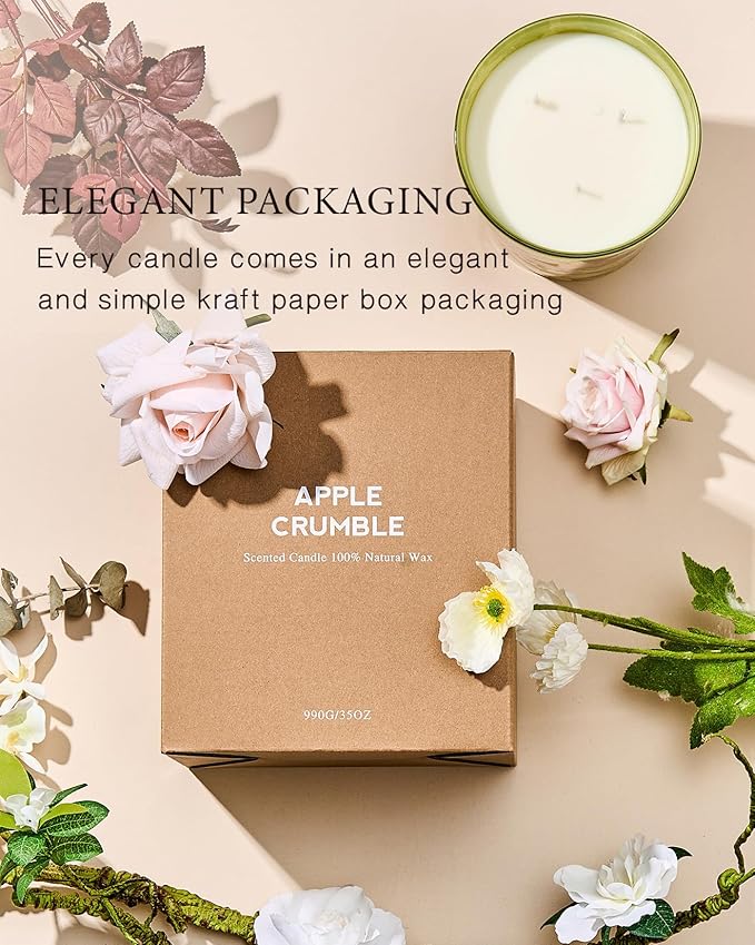 M&SENSE Patchouli Soy Large Candles, 3-Wick 35oz 150H Long Lasting, Aromatherapy Candle for Meditation Stress Relief Home Décor