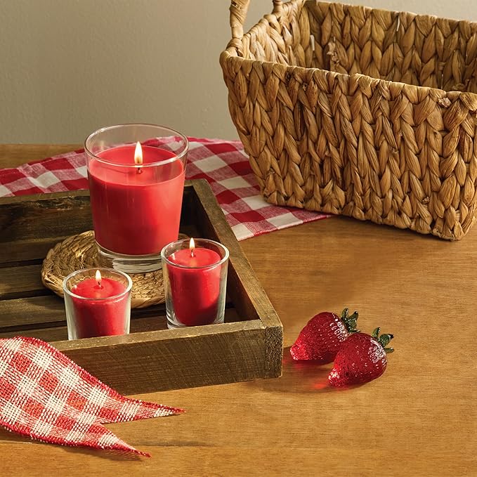 Root Candles Scented Candles in Travel Tin 24-Hour Honeycomb Traveler Handcrafted Beeswax Blend Candle, 4-Ounce, Strawberry Fields
