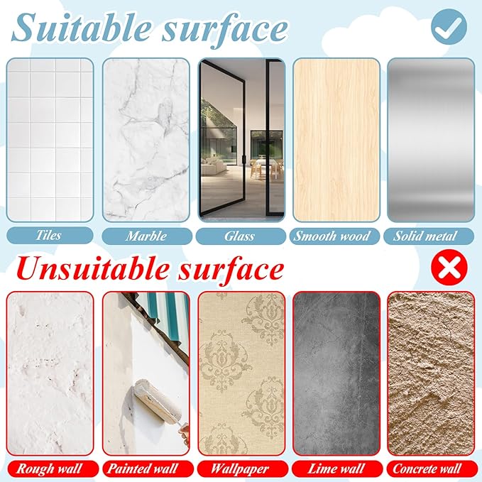 3 Pack Bathroom Makeup Organizer Long Narrow Clear Cabinet Door Organizer Wall Mount Clear Bathroom-Organizers and Storage with 3 Compartments Acrylic Shower Shelves for Kitchen & Bathroom,Office