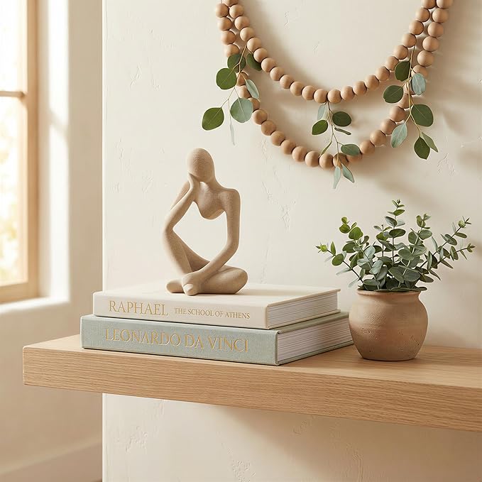 Upgraded Decorative Books for Home Decor - Coffee Table Faux Books for Decoration, Linen Fake Book Storage Box for Entryway, Bookshelf, Modern, Boho, Farmhouse & Neutral Aesthetic Decor, Set of 2