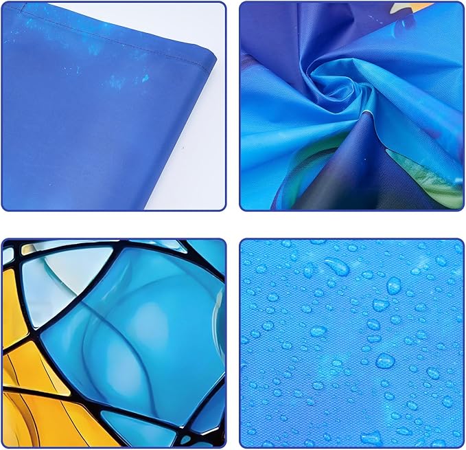 ANGSYLTH 2 Pcs Fluorescent Light Covers - 4 x 2 Feet Covers for Ceiling Lights, Magnetic Light Filters for Classroom, Office, Hospitals, Home (Colorful Art)